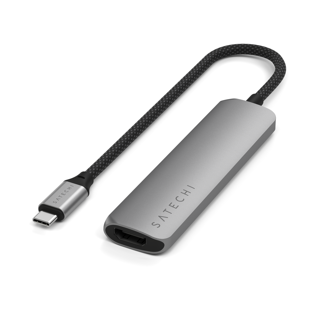 Satechi 4-in-1 USB-C Slim Multiport Adapter 4K - Space Grey