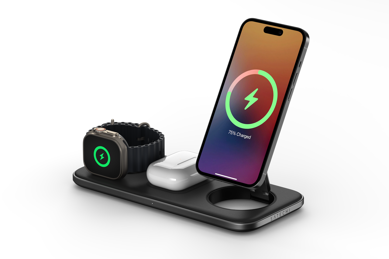 Satechi Qi2 Trio Wireless Charging Pad - with EU, UK & US plugs