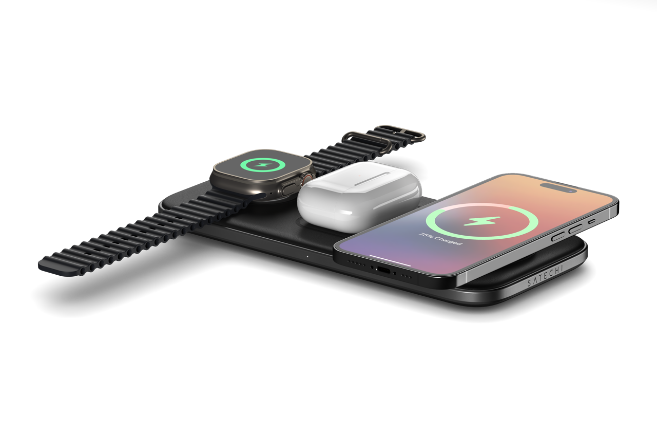 Satechi Qi2 Trio Wireless Charging Pad - with EU, UK & US plugs
