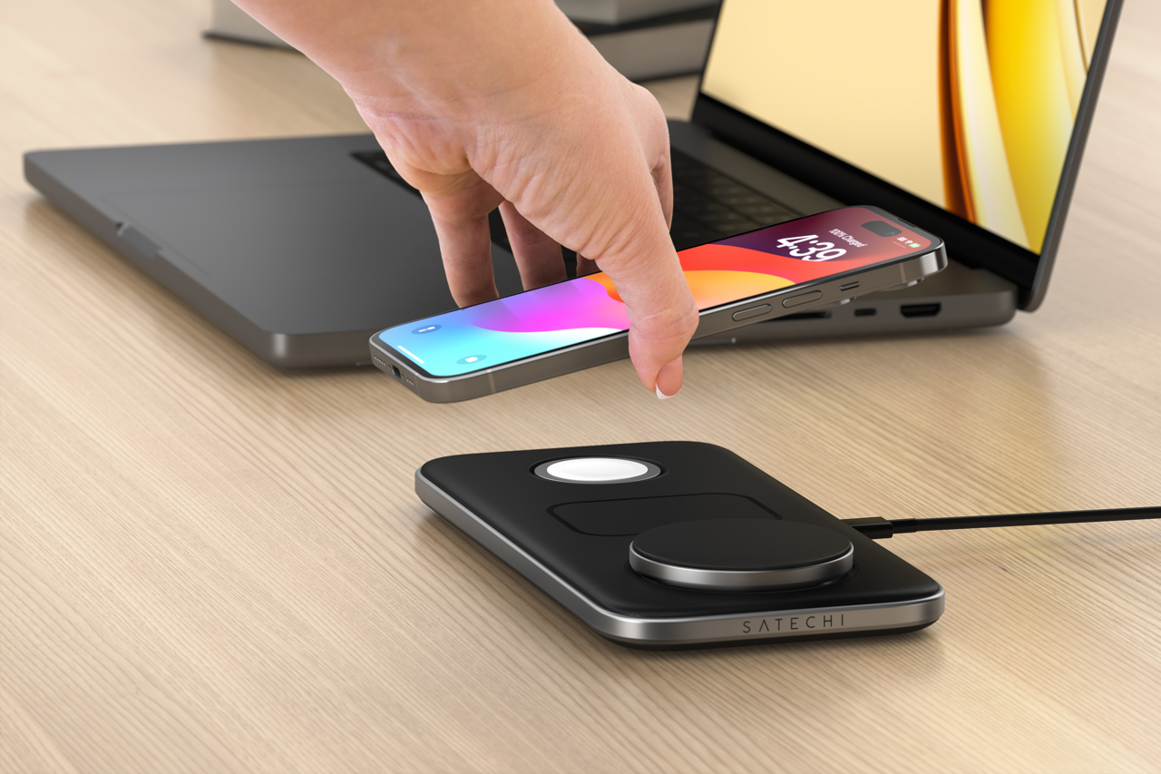 Satechi Qi2 Trio Wireless Charging Pad - with EU, UK & US plugs