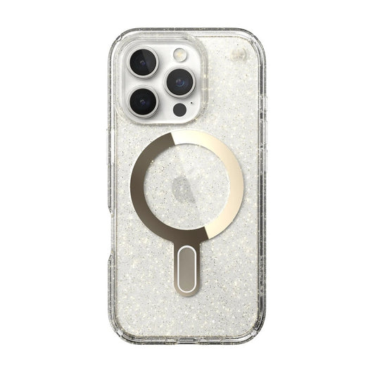 Speck Presidio 2 Lux Glitter MagSafe iPhone 16 Pro - Clear