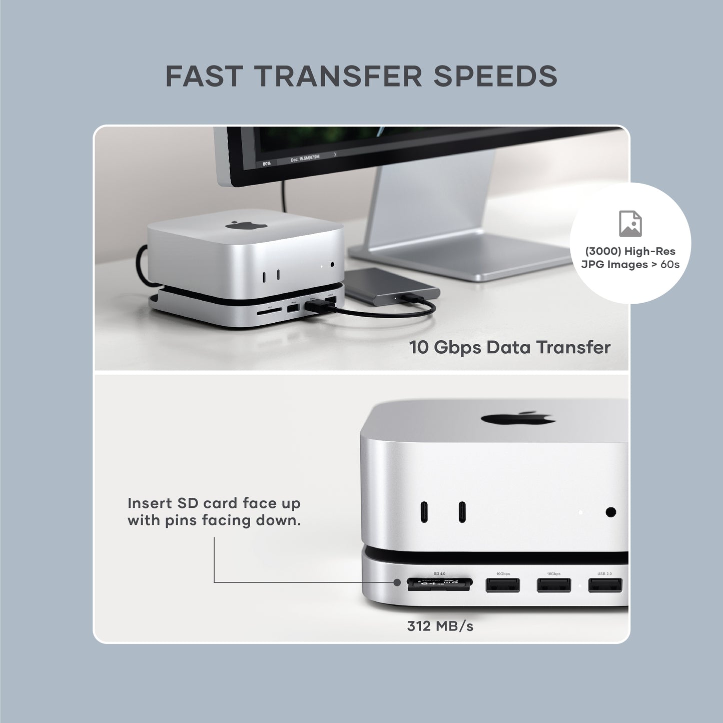 Satechi Mac Mini M4 Stand/Hub SSD Enclosure