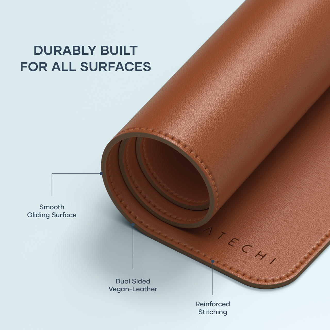 Satechi Vegan - Leather Premium Desk Mat - Brown