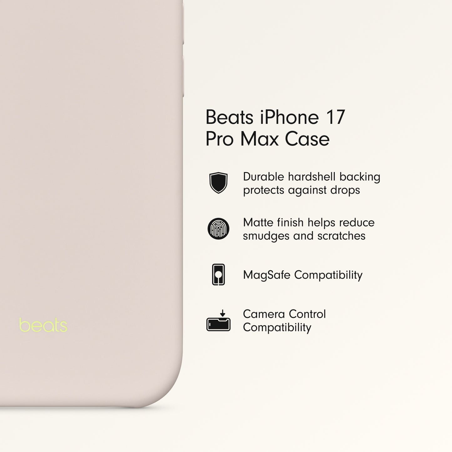 Beats iPhone 17 Pro Max Case with MagSafe and Camera Control — Lime Stone