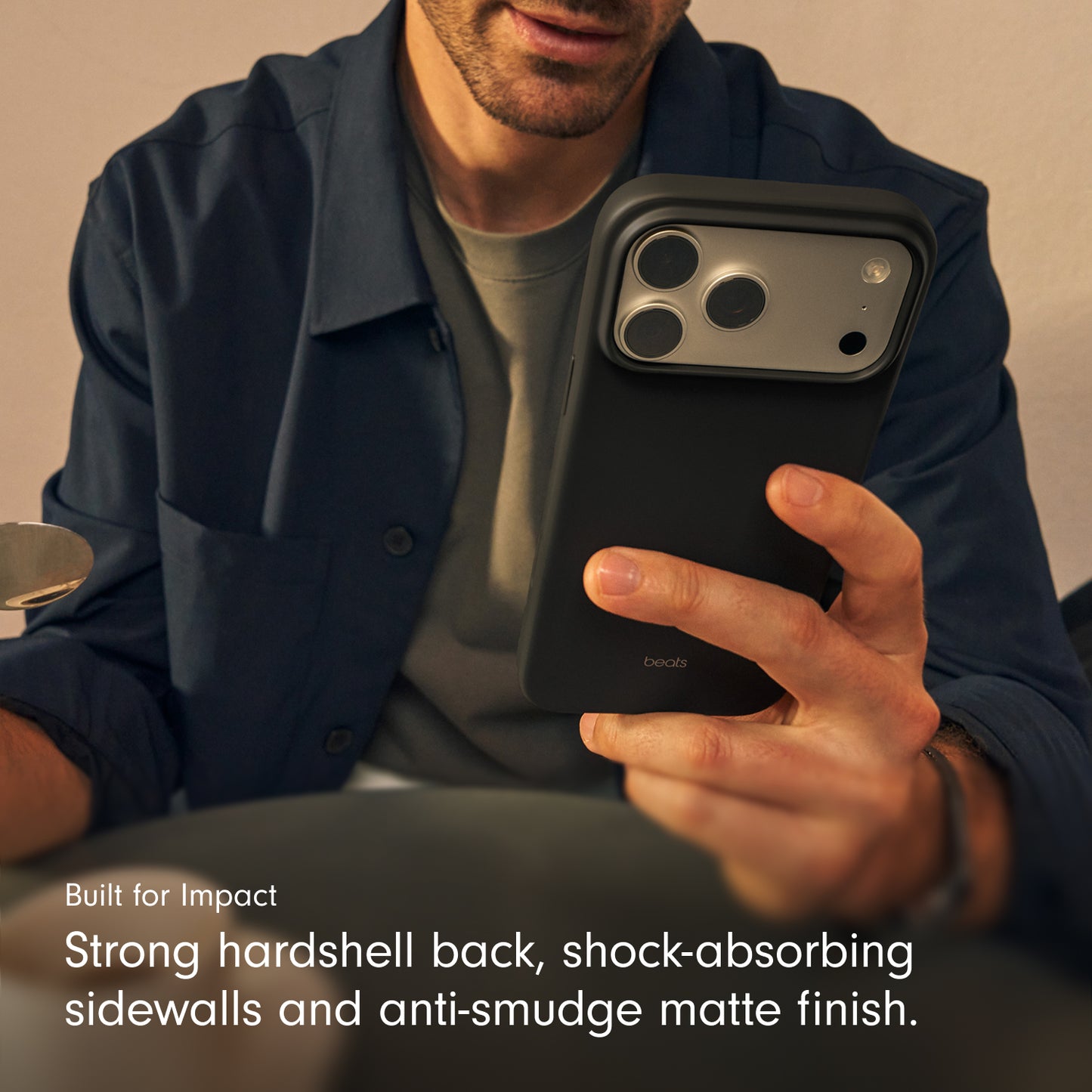 Beats iPhone 17 Pro Max Case with MagSafe and Camera Control — Granite Gray