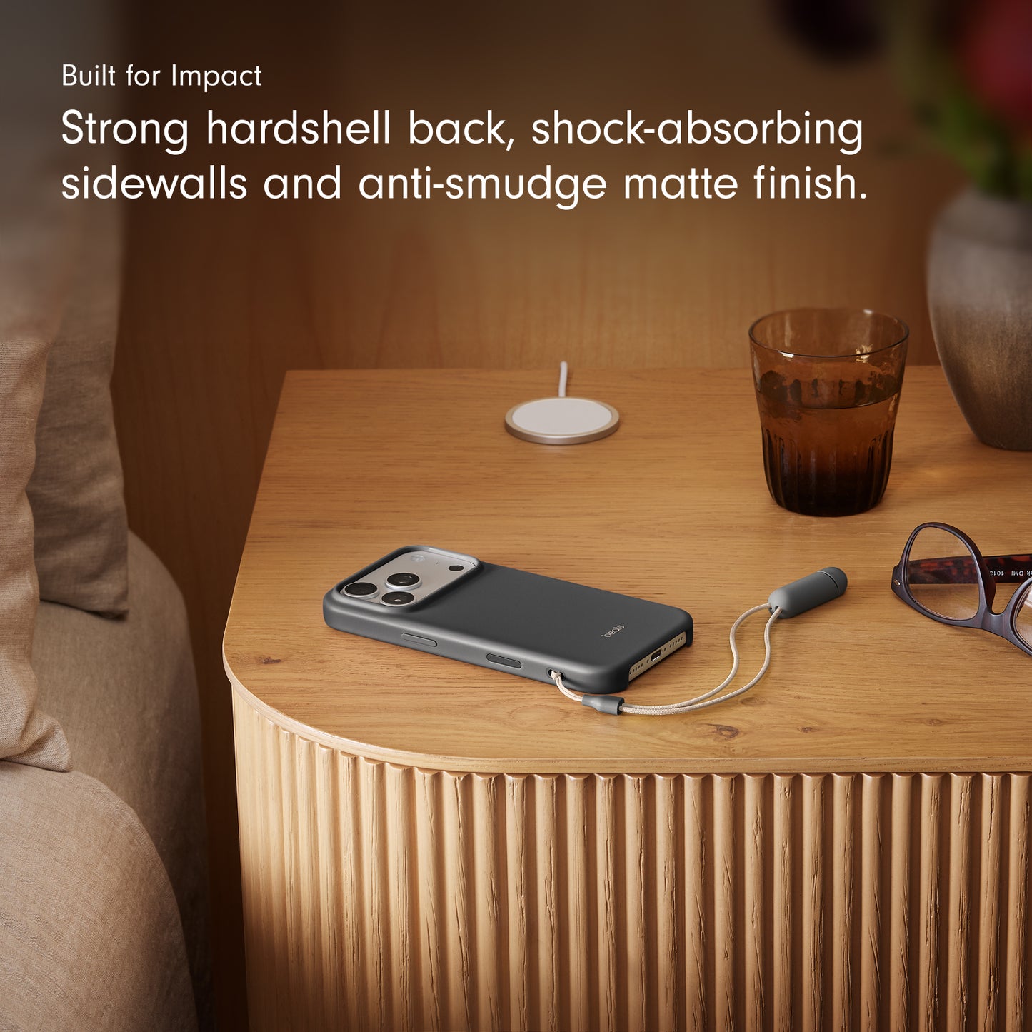 Beats iPhone 17 Pro Kickstand Case with MagSafe and Camera Control - Granite Gray