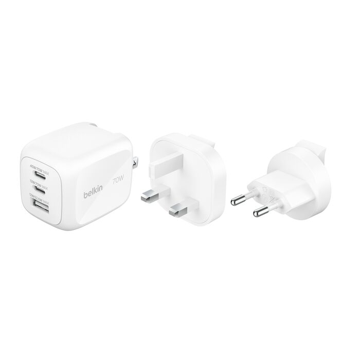 Belkin BOOSTCHARGE 70w Wall Charger + Travel Adapter Kit