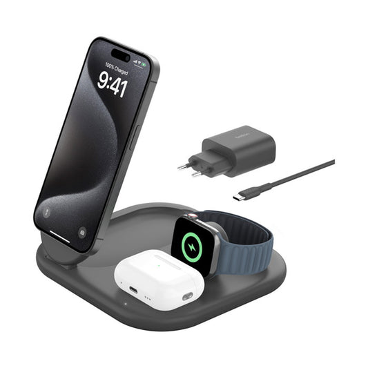 Belkin BoostCharge 3-in-1 Magnetic Foldable Wireless Charger with Qi2 15W