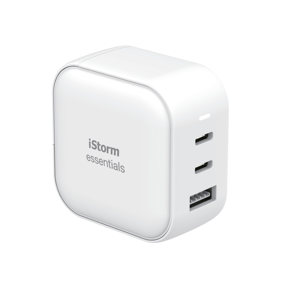 iStorm essentials 65W Power Adapter 2xUSB-C + USB-A EU/UK
