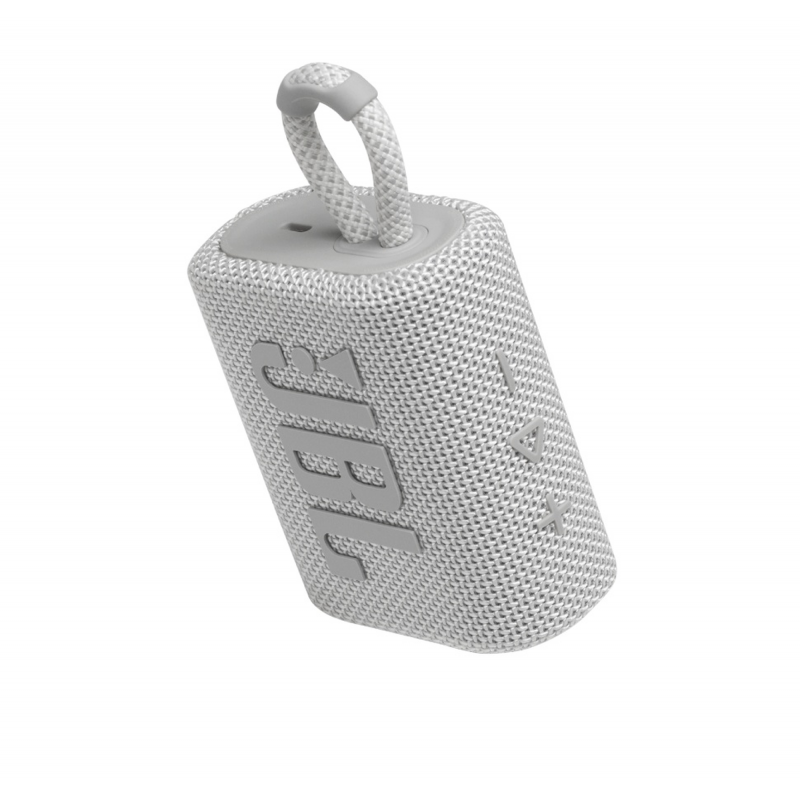 JBL GO 3 Portable Bluetooth Speaker – White