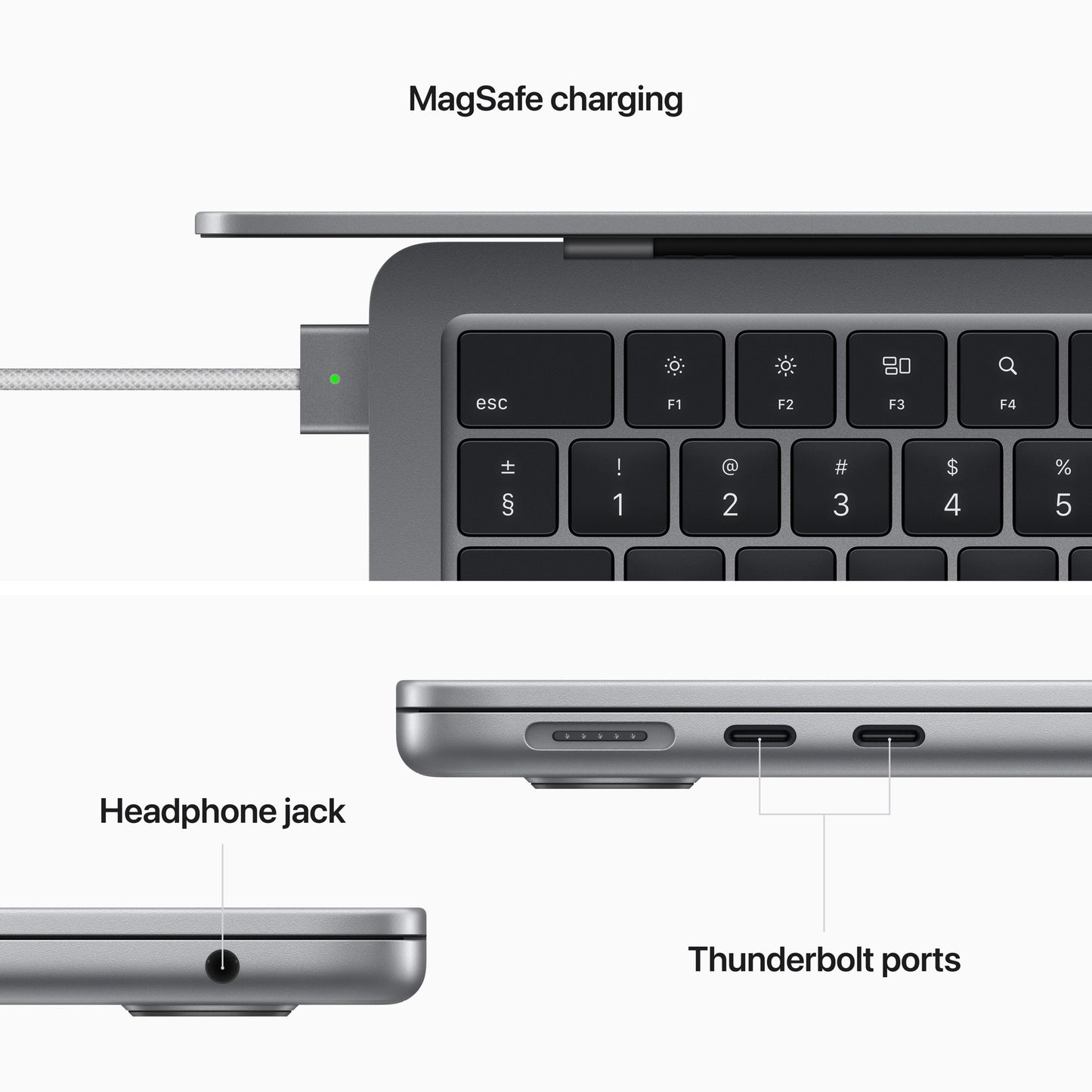 MacBook Air Apple M2, 512GB - Space Gray (67W Plug)