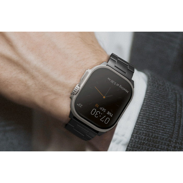 Uniq Osta Magnetic Steel Adjustable Band for Apple Watch 49-44mm - Midnight Black