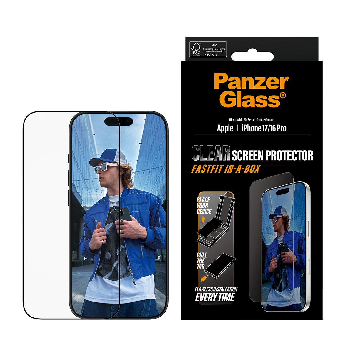 PanzerGlass FastFit iPhone 17/16 Pro