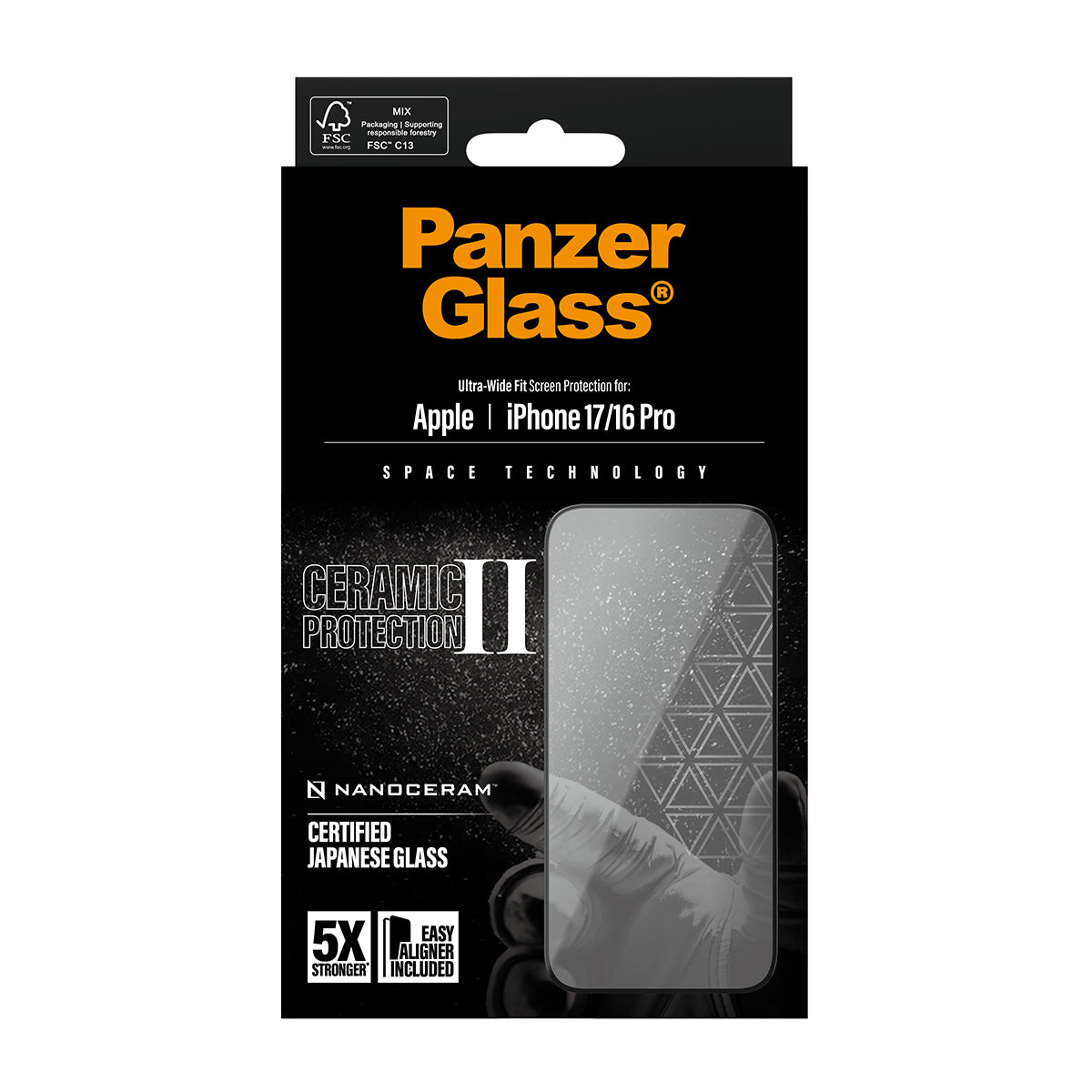 PanzerGlass Ceramic Screen Protector iPhone 17 | Ultra- Wide Fit w. EasyAligner