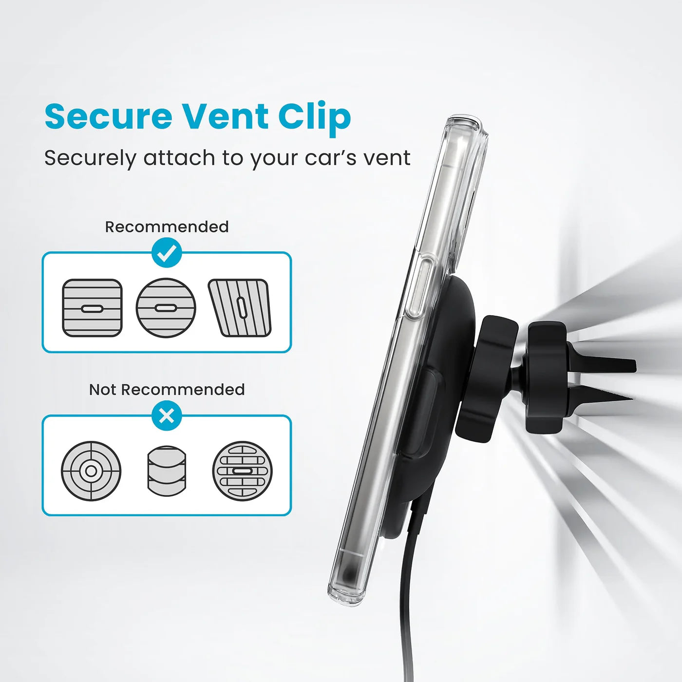 Speck Charging Vent Mount for MagSafe with ClickLock