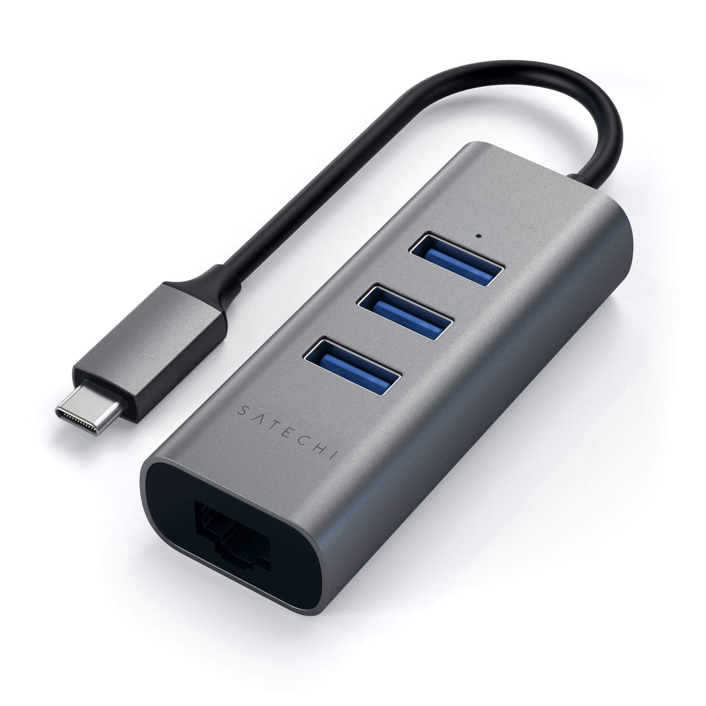 Satechi Type-C 2-In-1 USB Hub with Ethernet - Space Gray