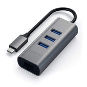 Satechi Type-C 2-In-1 USB Hub with Ethernet - Space Gray