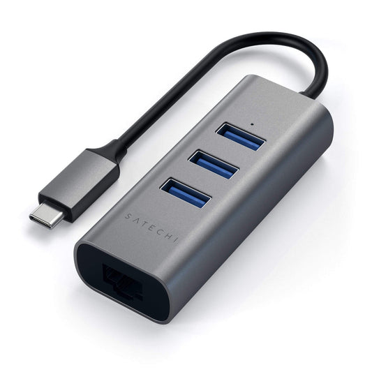 Satechi Type-C 2-In-1 USB Hub with Ethernet - Space Gray