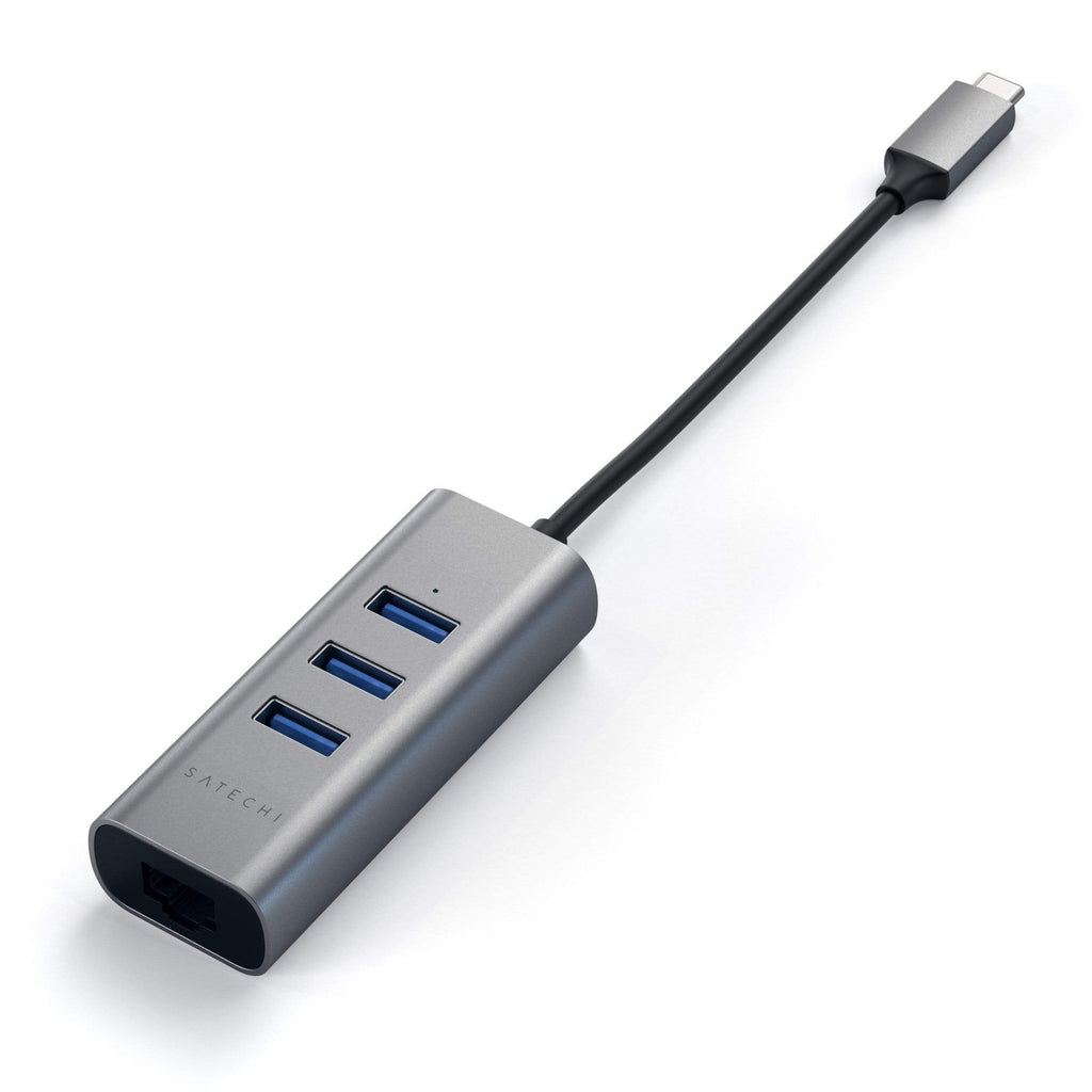 Satechi Type-C 2-In-1 USB Hub with Ethernet - Space Gray