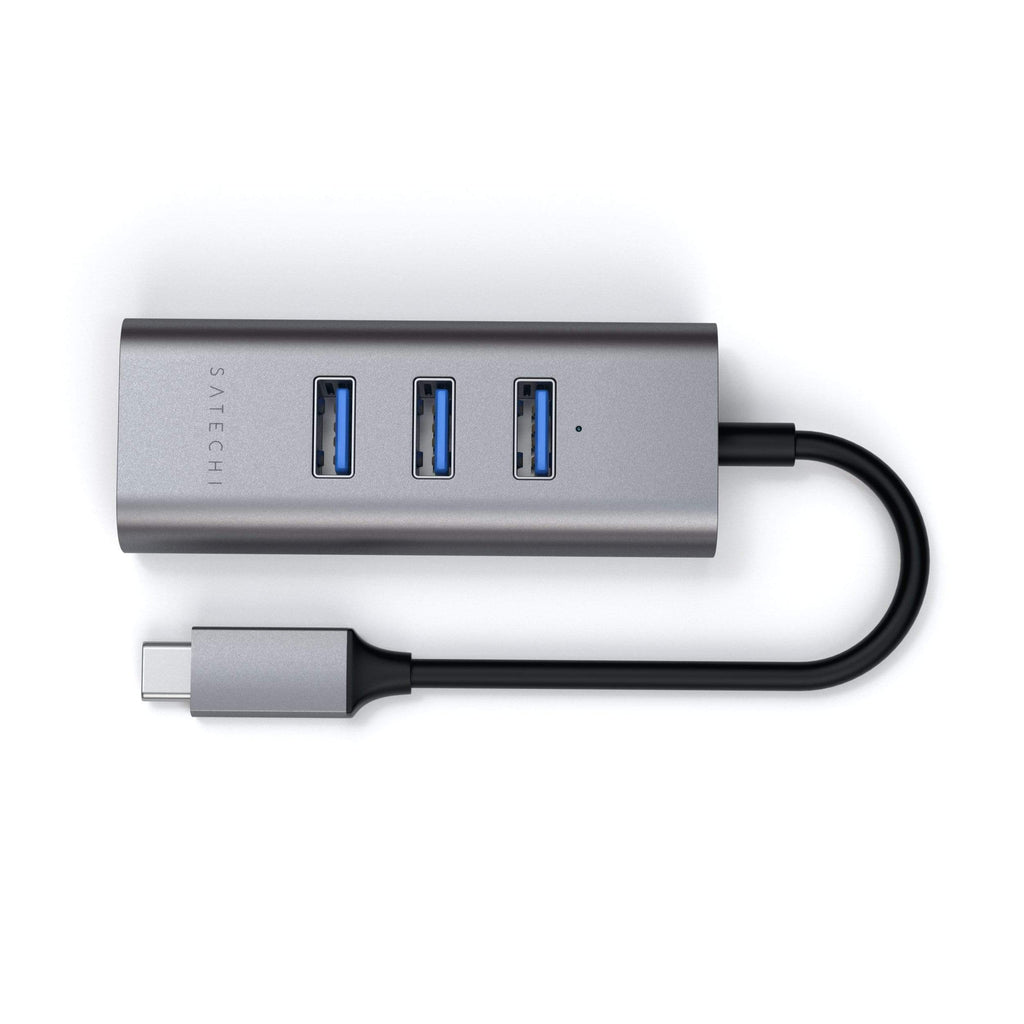 Satechi Type-C 2-In-1 USB Hub with Ethernet - Space Gray
