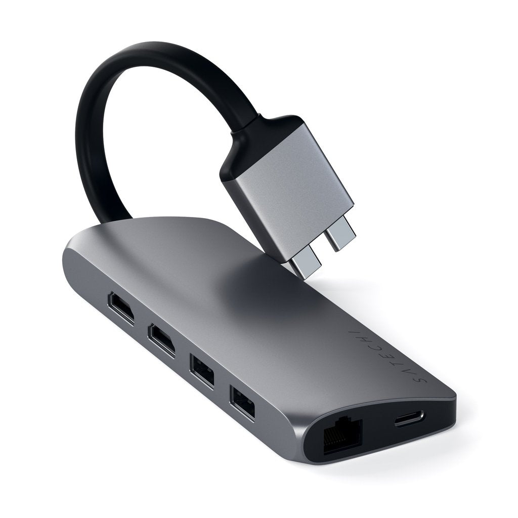 Satechi USB-C Dual Multimedia Adapter - Space Gray
