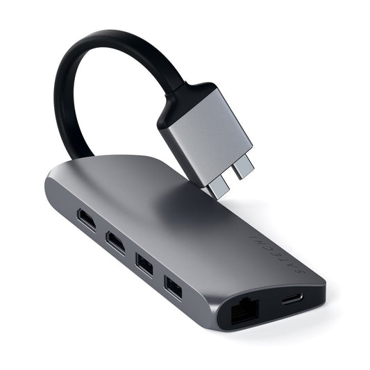 Satechi USB-C Dual Multimedia Adapter - Space Gray