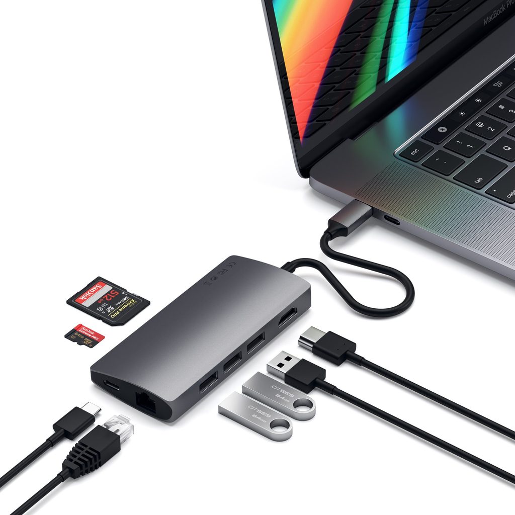 Satechi Type-C Multi-Port Adapter 4K with Ethernet - Space Gray