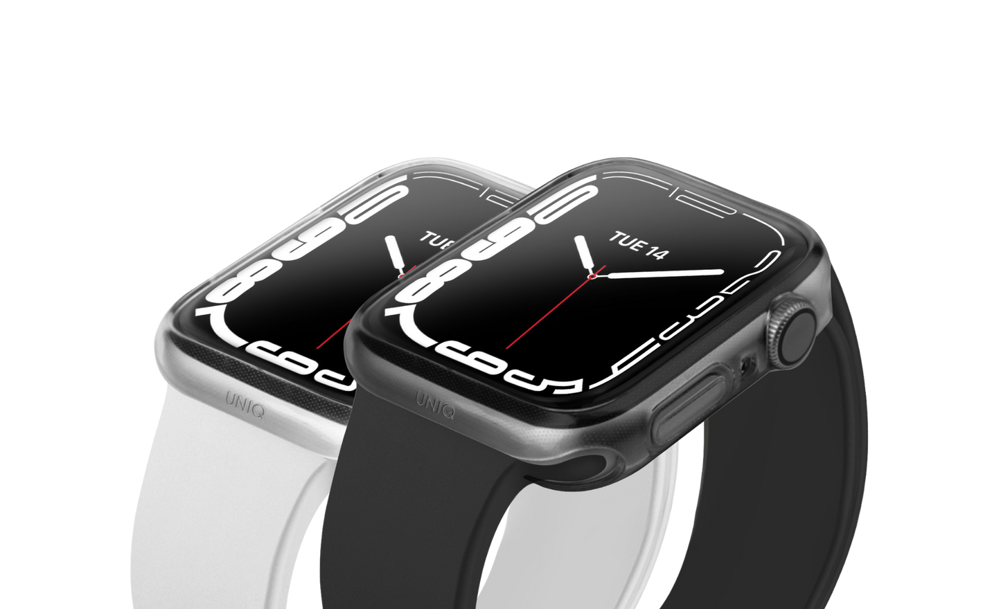 Uniq Glase Case Dual Pack for Apple Watch 41mm - Clear & Smoke