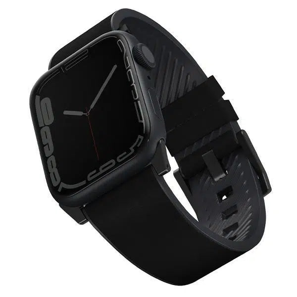 Uniq Straden Hybrid Leather Watch Band 45/44/42mm - Black