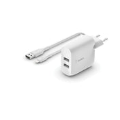 Belkin BOOST↑CHARGE™ Dual USB-A Charger 24W + Lightning to USB-A Cable
